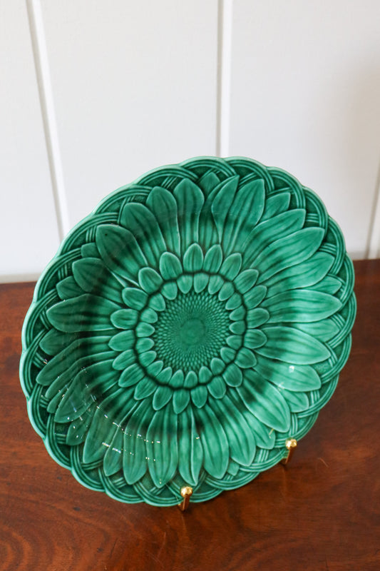 Antique Wedgwood Majolica Sunflower Plate | 8.5”W