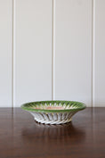Load image into Gallery viewer, Antique Majolica Flower Reticulated Bowl | 5.75”W
