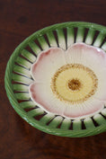 Load image into Gallery viewer, Antique Majolica Flower Reticulated Bowl | 5.75”W
