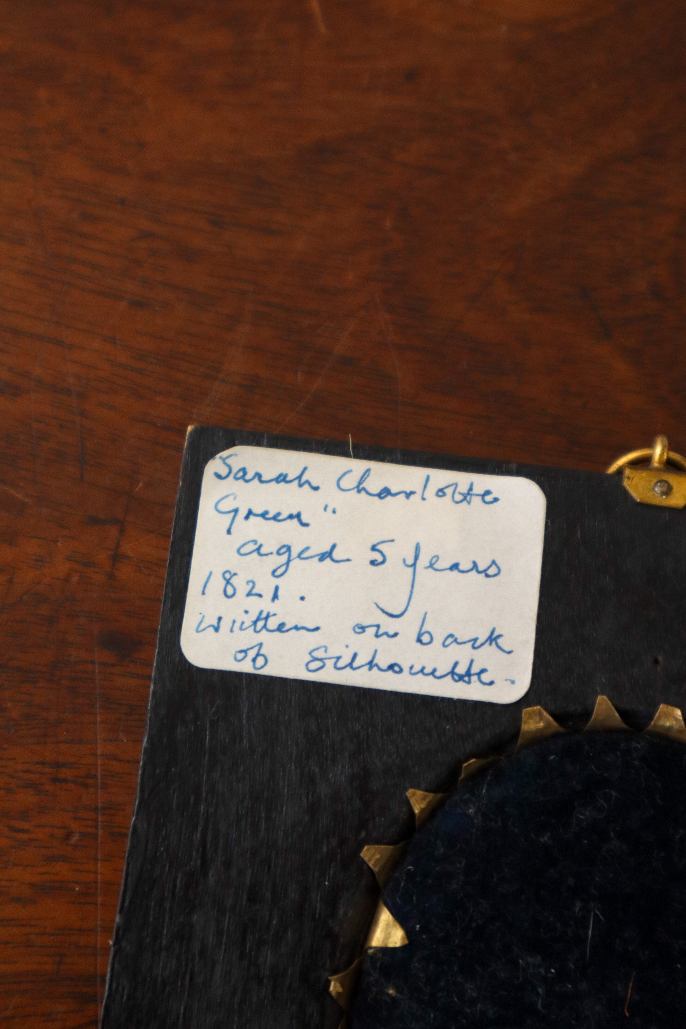 19th-Century Silhouette of Sarah Charlotte Green, Aged 5 — Dated 1821