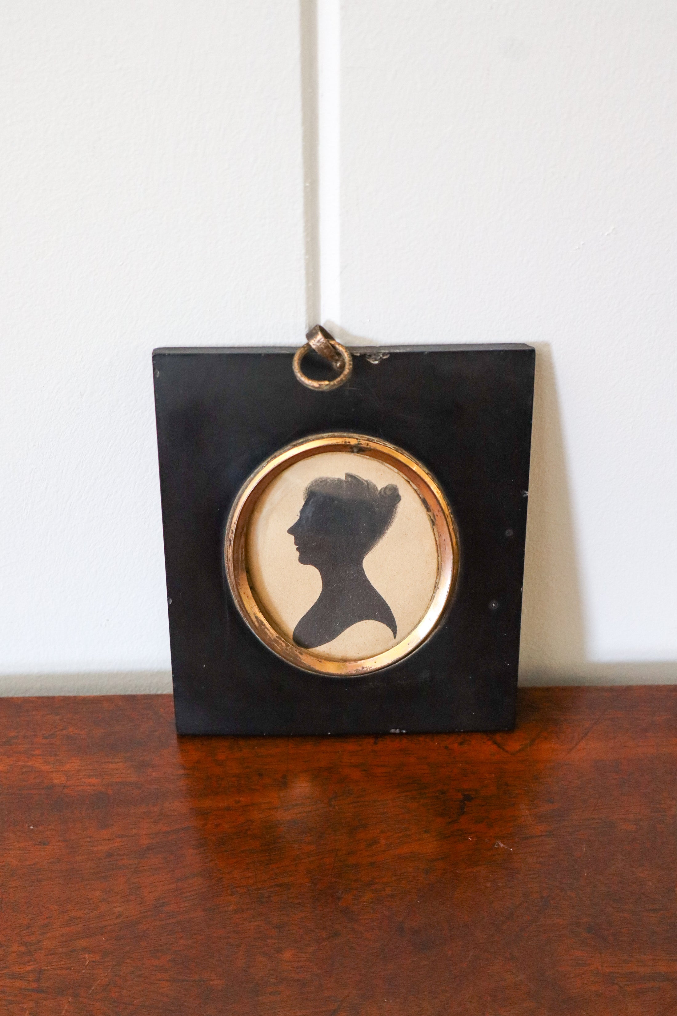 19th Century Silhouette Portrait Of Lady With Bun