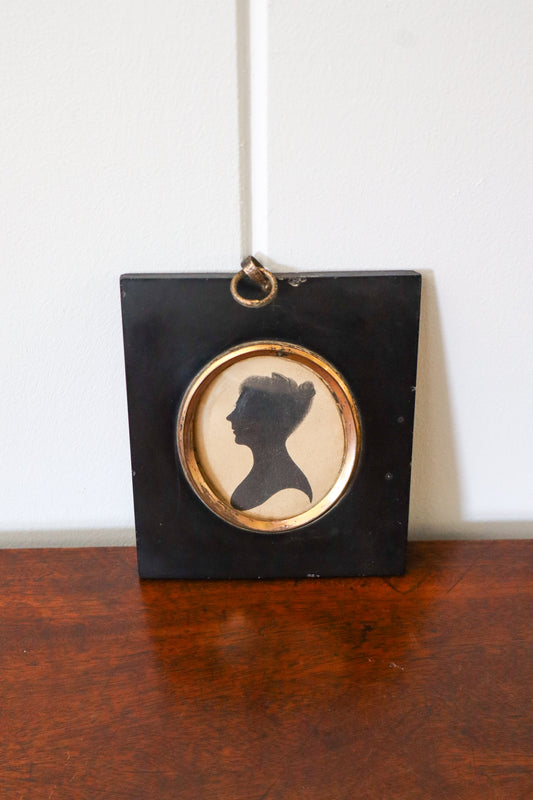 19th Century Silhouette Portrait Of Lady With Bun