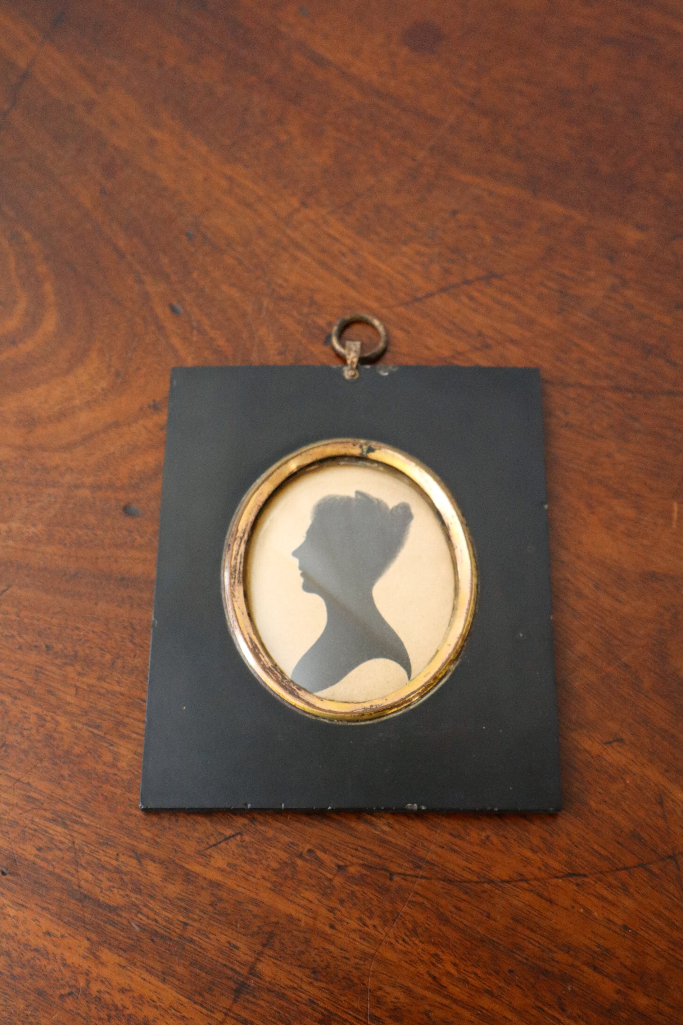 19th Century Silhouette Portrait Of Lady With Bun
