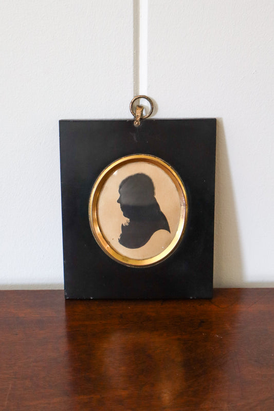 19th Century Silhouette Portrait Of Bald Man