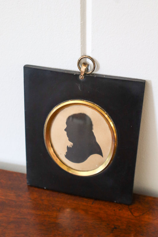 19th Century Silhouette Portrait Of Bald Man