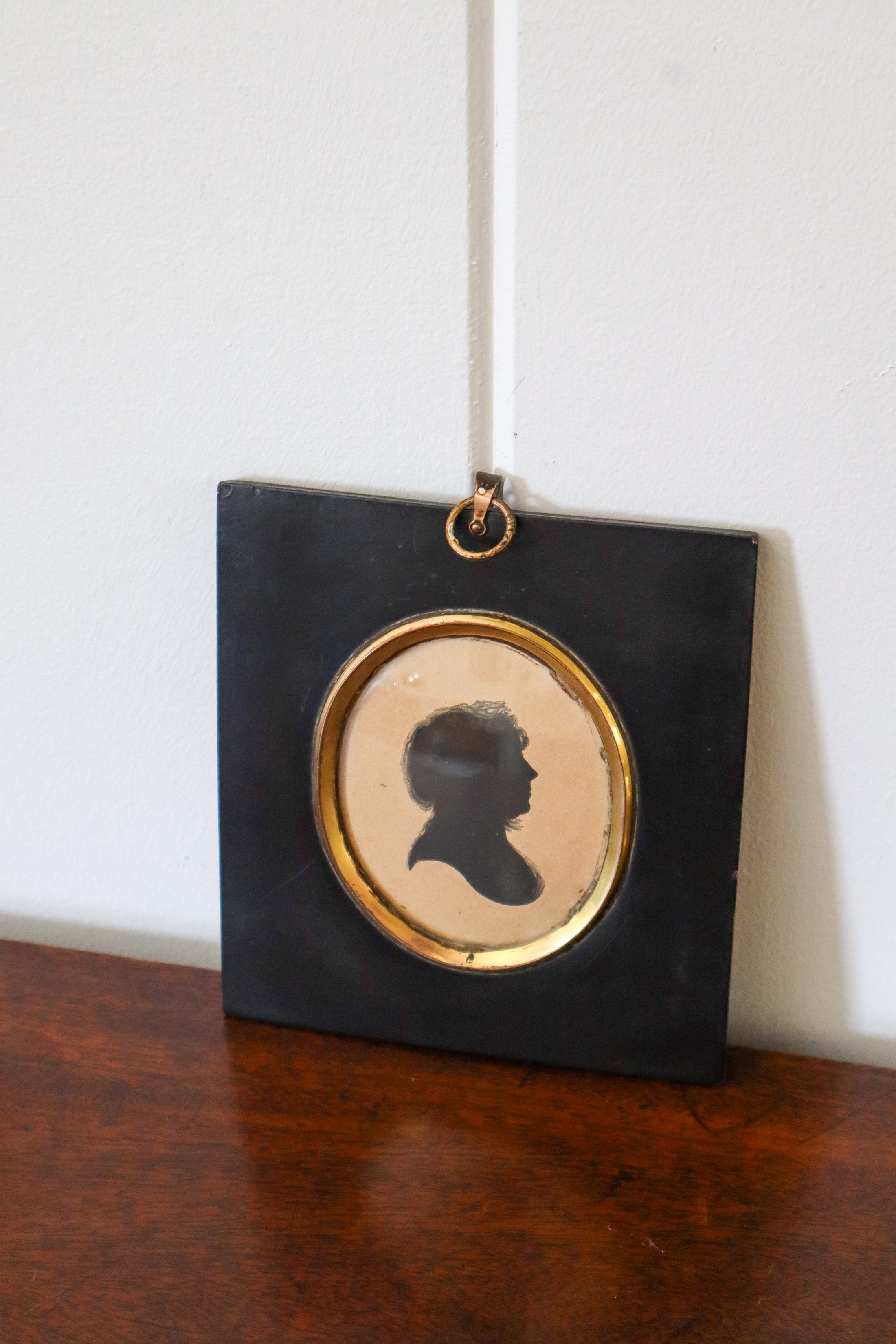 19th Century Silhouette Portrait Of Woman With Neck Frill