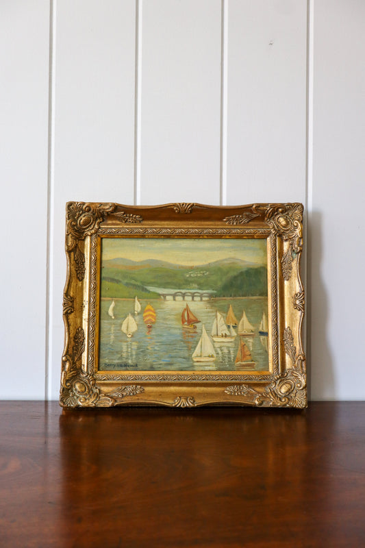 Vintage Original Oil on Canvas | ‘Tavy Bridge’ (British, signed)