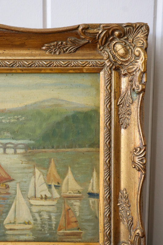 Vintage Original Oil on Canvas | ‘Tavy Bridge’ (British, signed)
