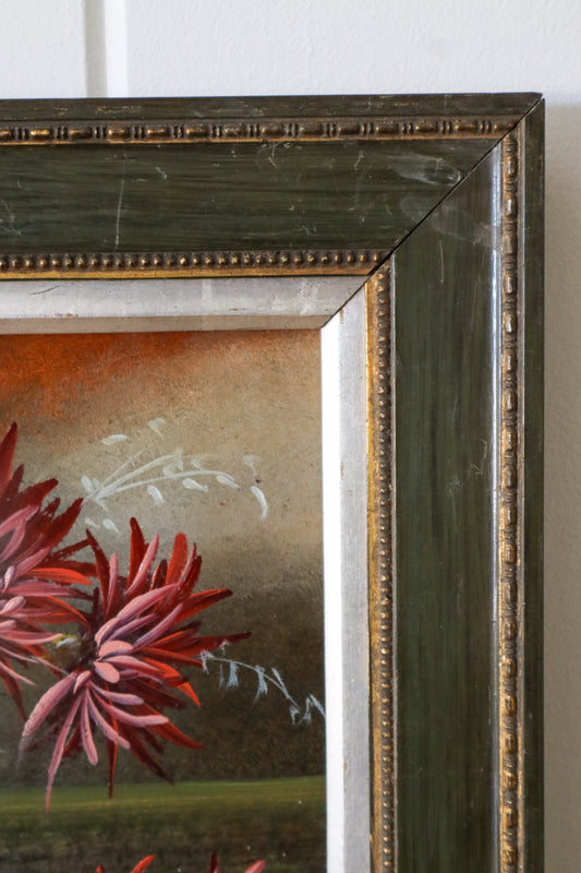 Original Oil on Board | Mums in Blue Vessel (c. 1930)