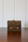 Load image into Gallery viewer, Unusual Petite Brass Medallion, Dome Top Trinket Box
