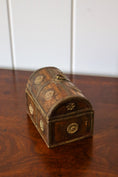 Load image into Gallery viewer, Unusual Petite Brass Medallion, Dome Top Trinket Box
