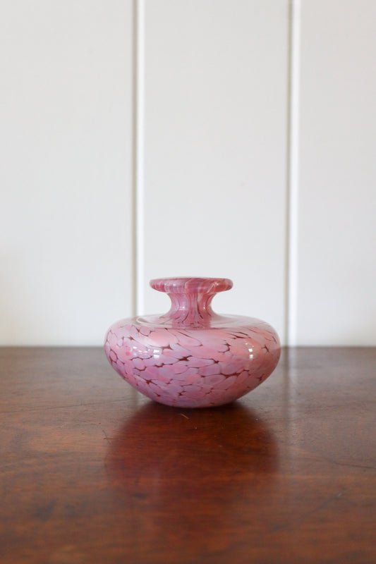 Vintage Hand Blown Pink Glass Object/Bud Vase