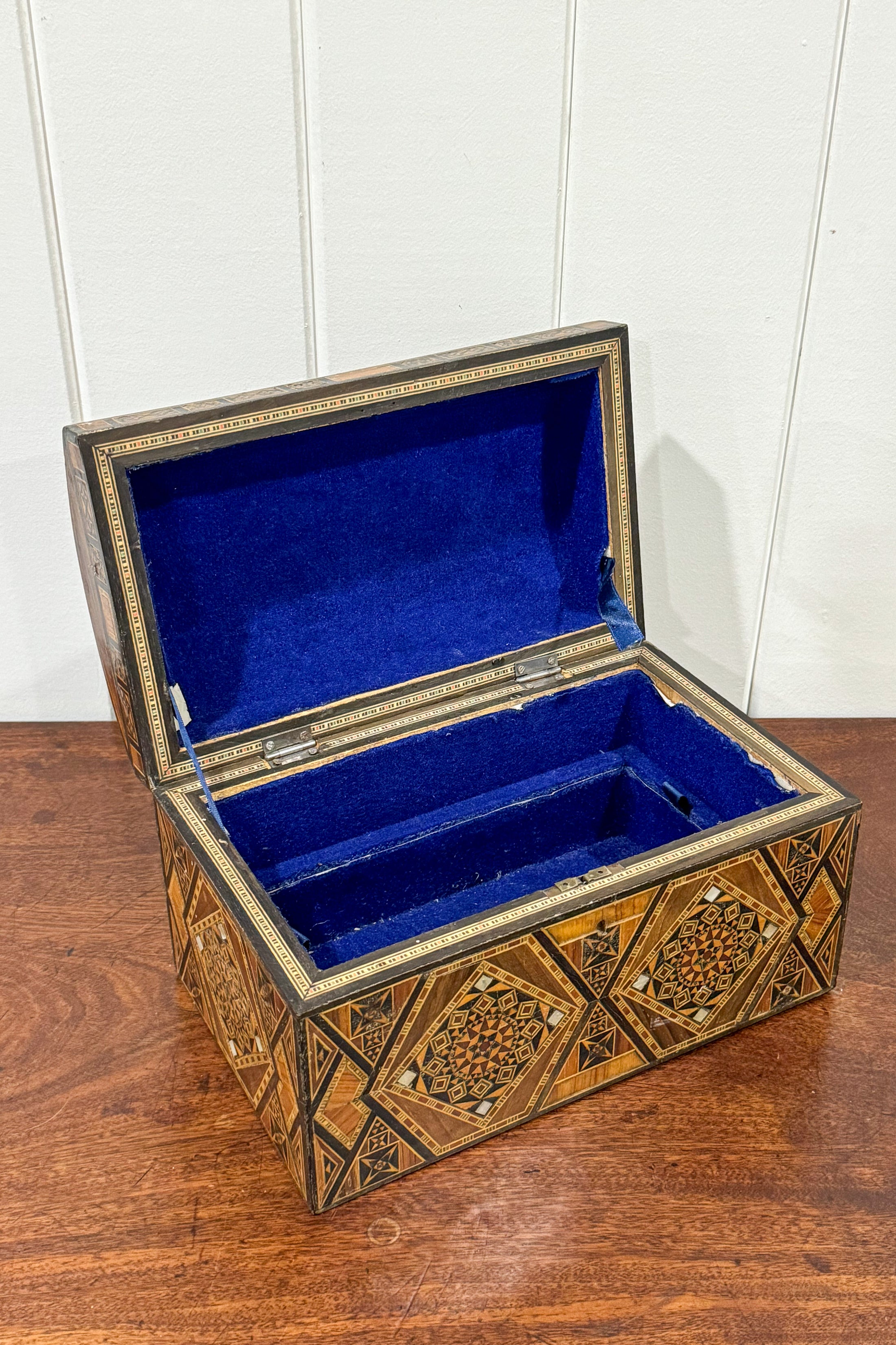 19th Century Large Fully Inlaid Mosaic Dome Box