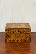 Load image into Gallery viewer, Early 19th Century Tunbridge Box with Yellow Interior Lid
