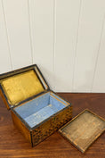 Load image into Gallery viewer, Early 19th Century Tunbridge Box with Yellow Interior Lid
