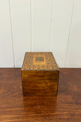Load image into Gallery viewer, Early 19th Century Tunbridge Box with Yellow Interior Lid
