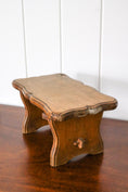 Load image into Gallery viewer, Antique Petite French Stool w/ Scalloped Top
