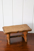Load image into Gallery viewer, Antique Petite French Stool w/ Scalloped Top
