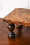 Load image into Gallery viewer, Antique English Oak Single Plank Joint Stool on Feet (c. 1880)
