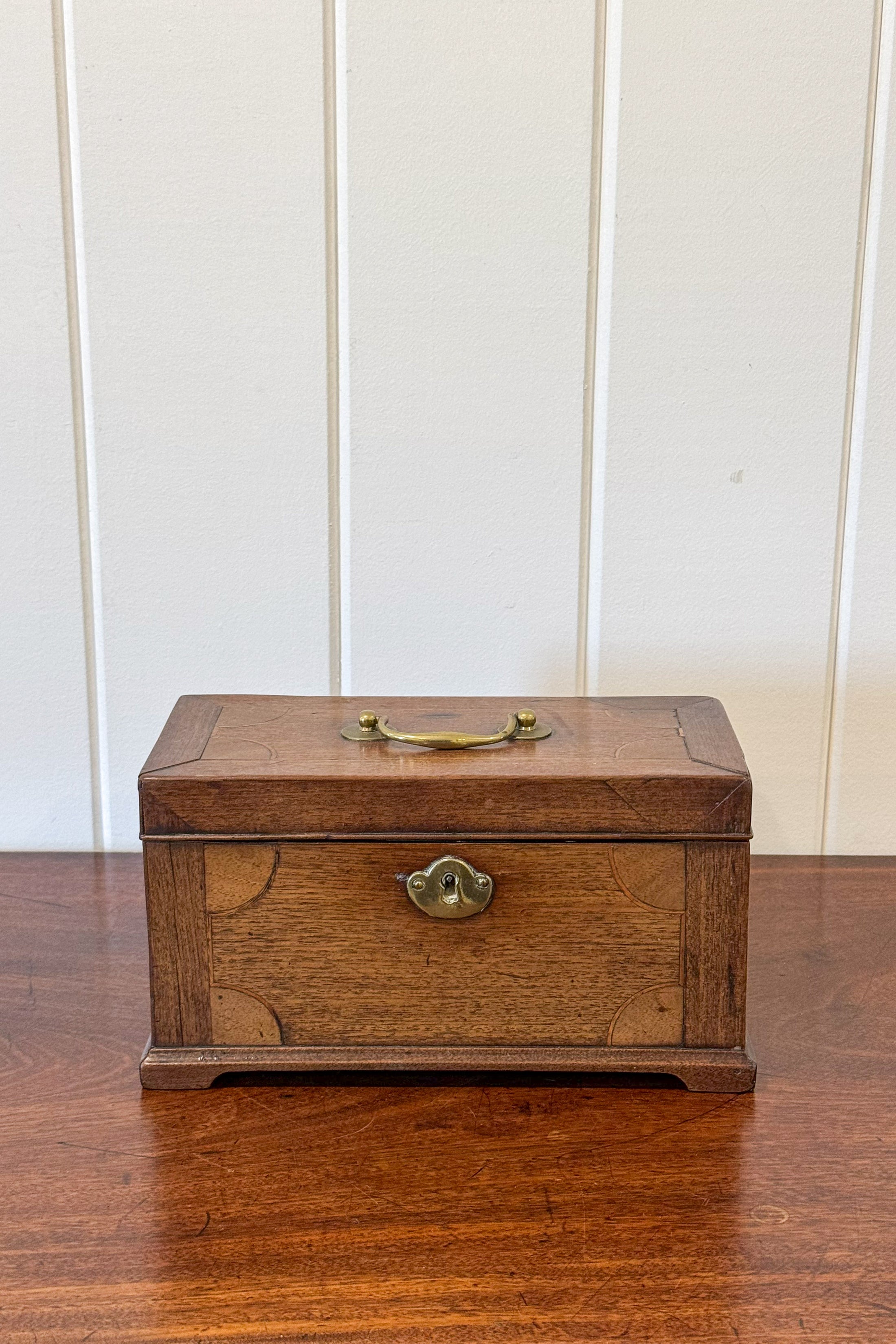 Georgian Tea Box With Swan Neck Top Handle (c. 1780)