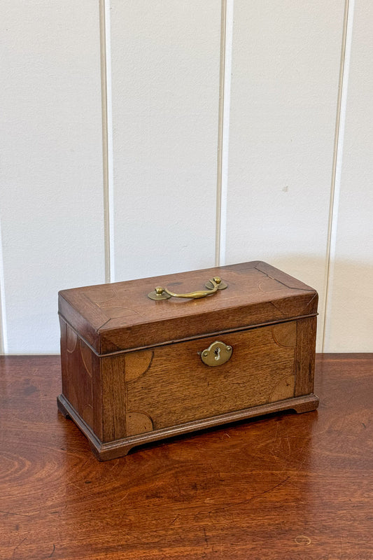 Georgian Tea Box With Swan Neck Top Handle (c. 1780)