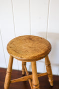 Load image into Gallery viewer, Unusual Antique Pine Stool
