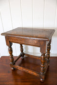 Load image into Gallery viewer, Antique English Joint Stool with Bulbous Legs

