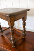 Load image into Gallery viewer, Antique English Joint Stool with Bulbous Legs

