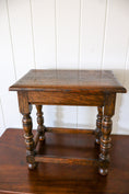 Load image into Gallery viewer, Antique English Joint Stool with Bulbous Legs
