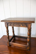 Load image into Gallery viewer, PAIR Antique English Oak Joint Stools
