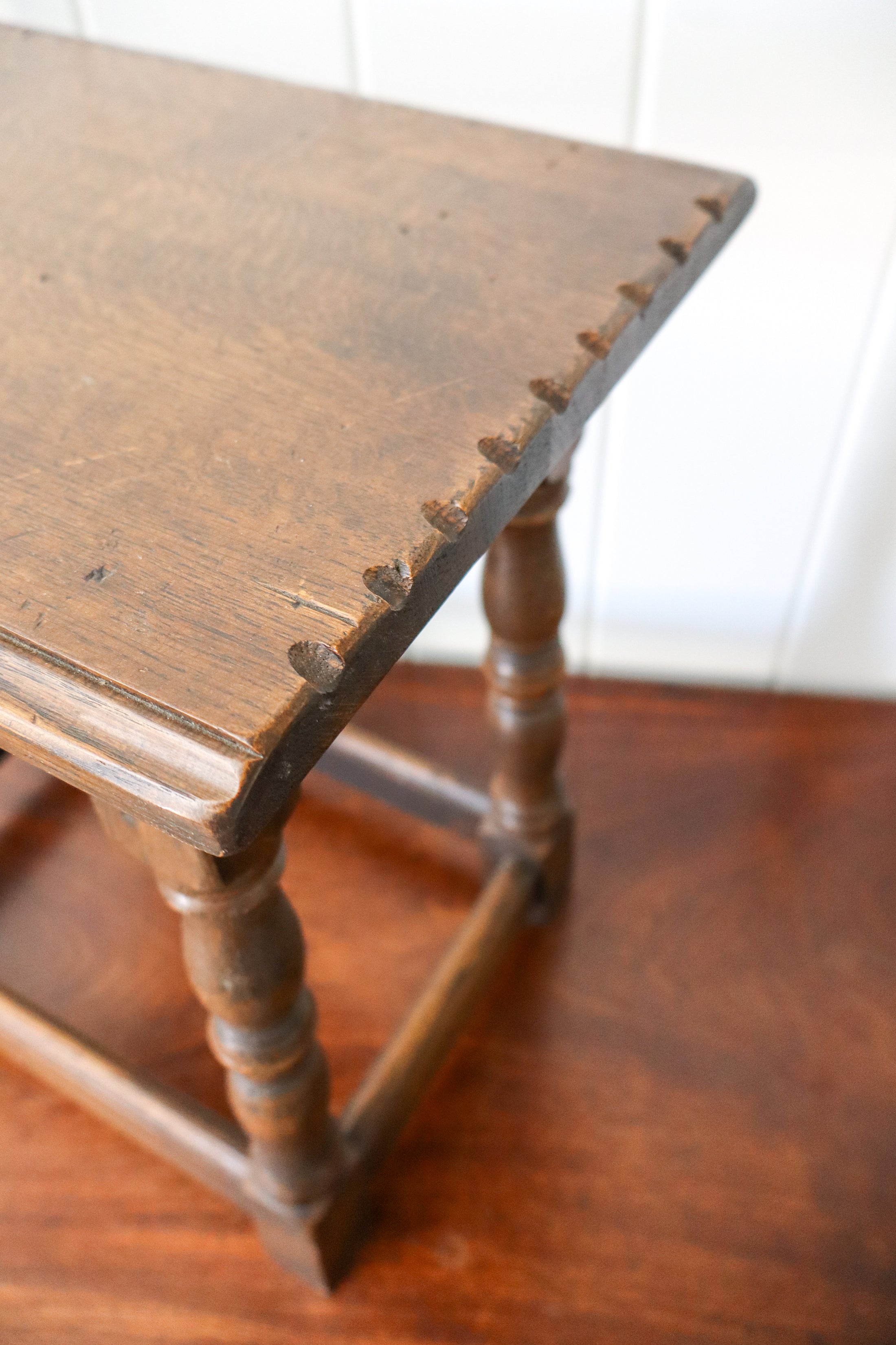 PAIR Antique English Oak Joint Stools
