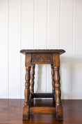Load image into Gallery viewer, PAIR Antique English Oak Joint Stools
