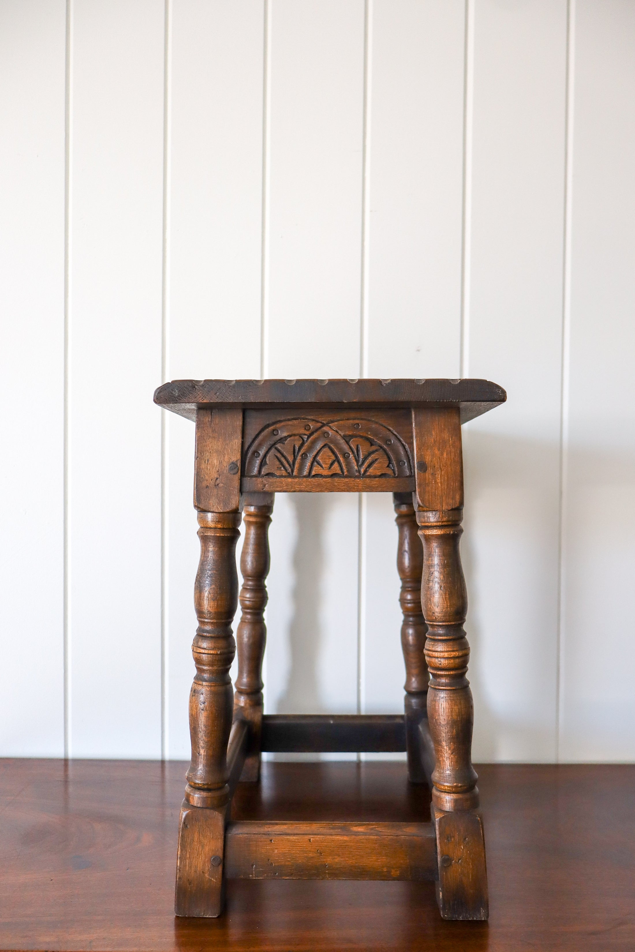 PAIR Antique English Oak Joint Stools