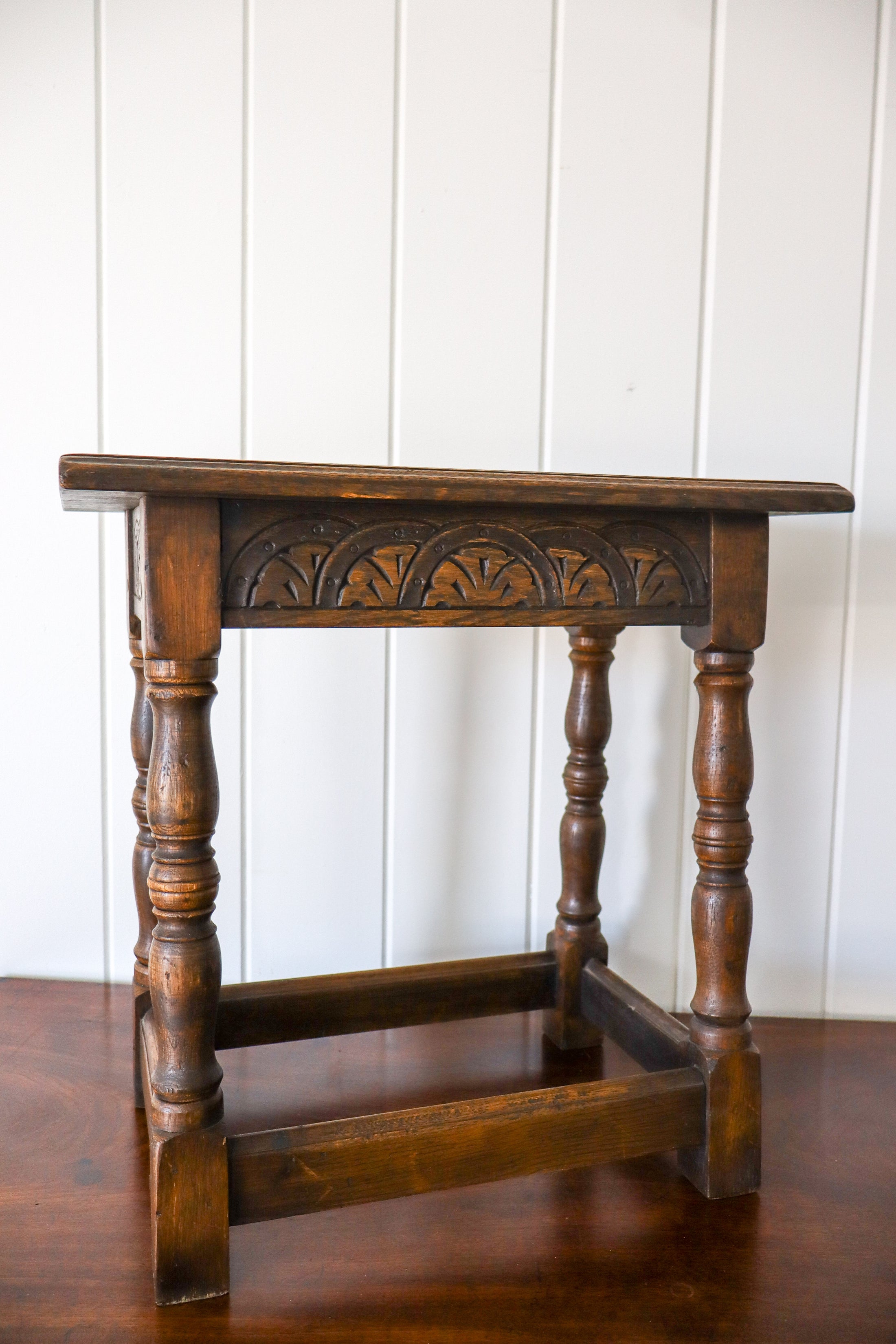 PAIR Antique English Oak Joint Stools