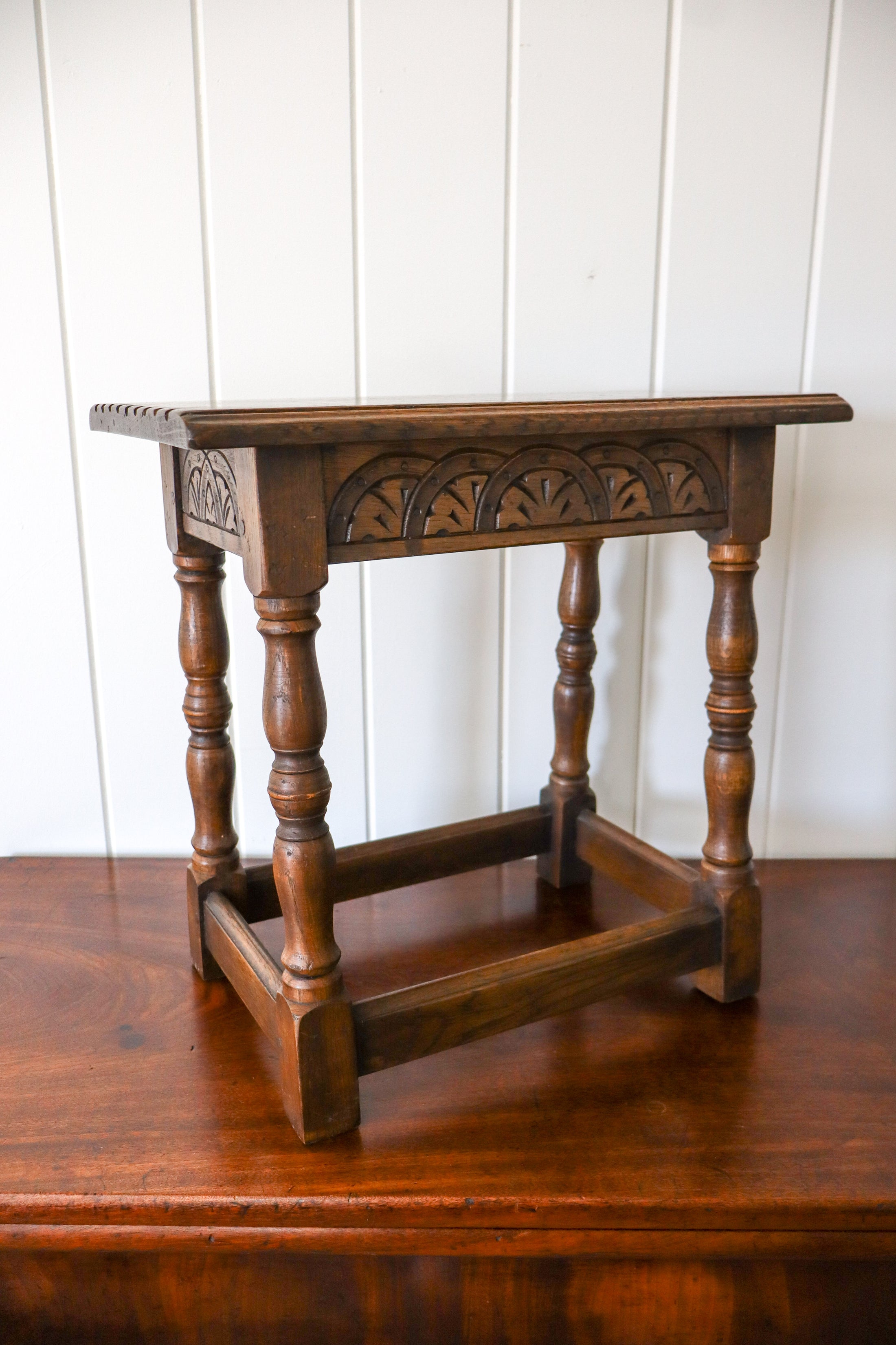PAIR Antique English Oak Joint Stools
