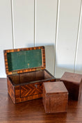 Load image into Gallery viewer, 18th Century Inlaid Tea Caddy with Handle (c. 1760) | Complete with Original Fittings + Working Key
