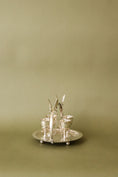 Load image into Gallery viewer, English Silver Plate Egg Cup Set of 4 with Spoons
