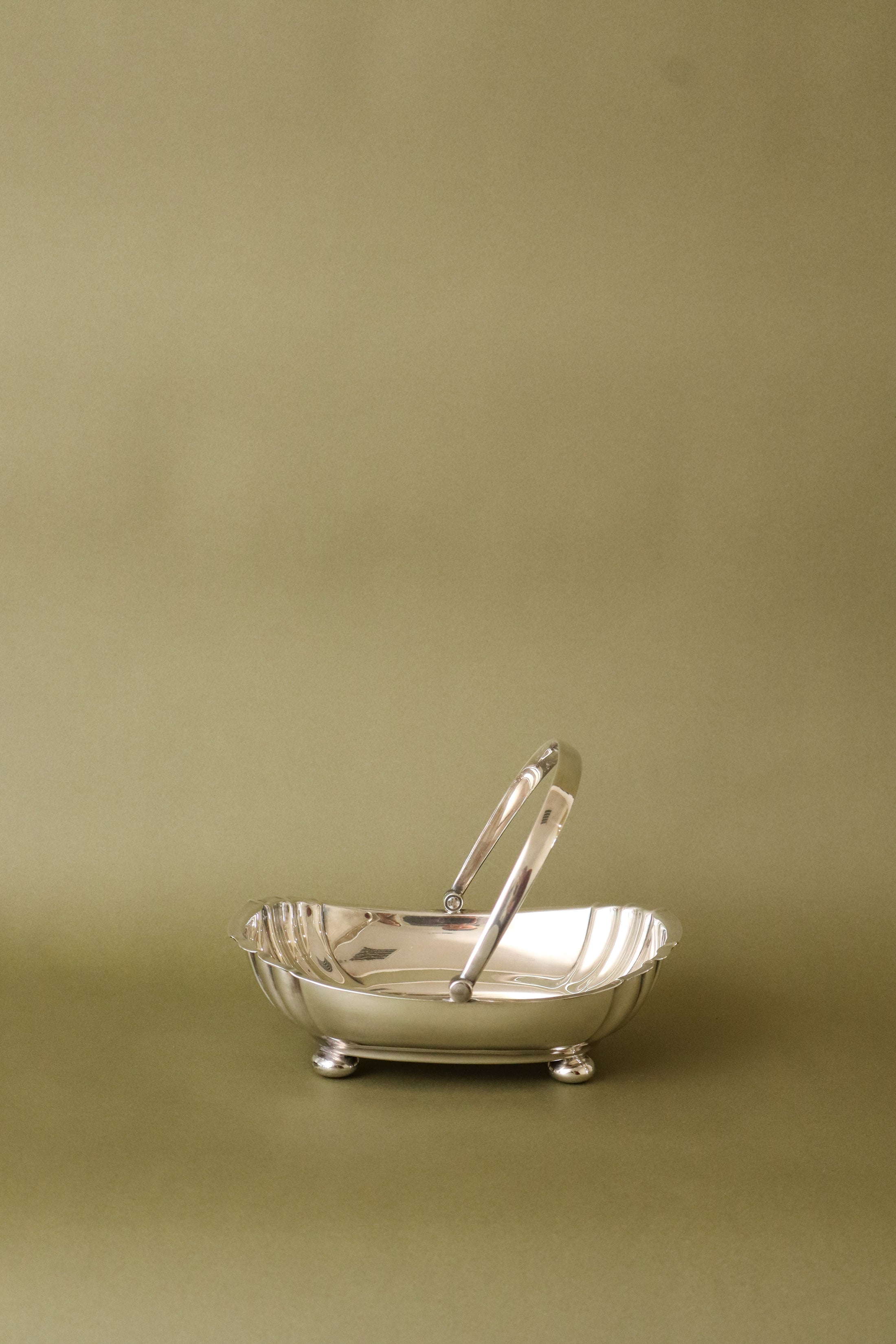 Antique English Silver Plate Fruit Bowl By Atkin Brothers