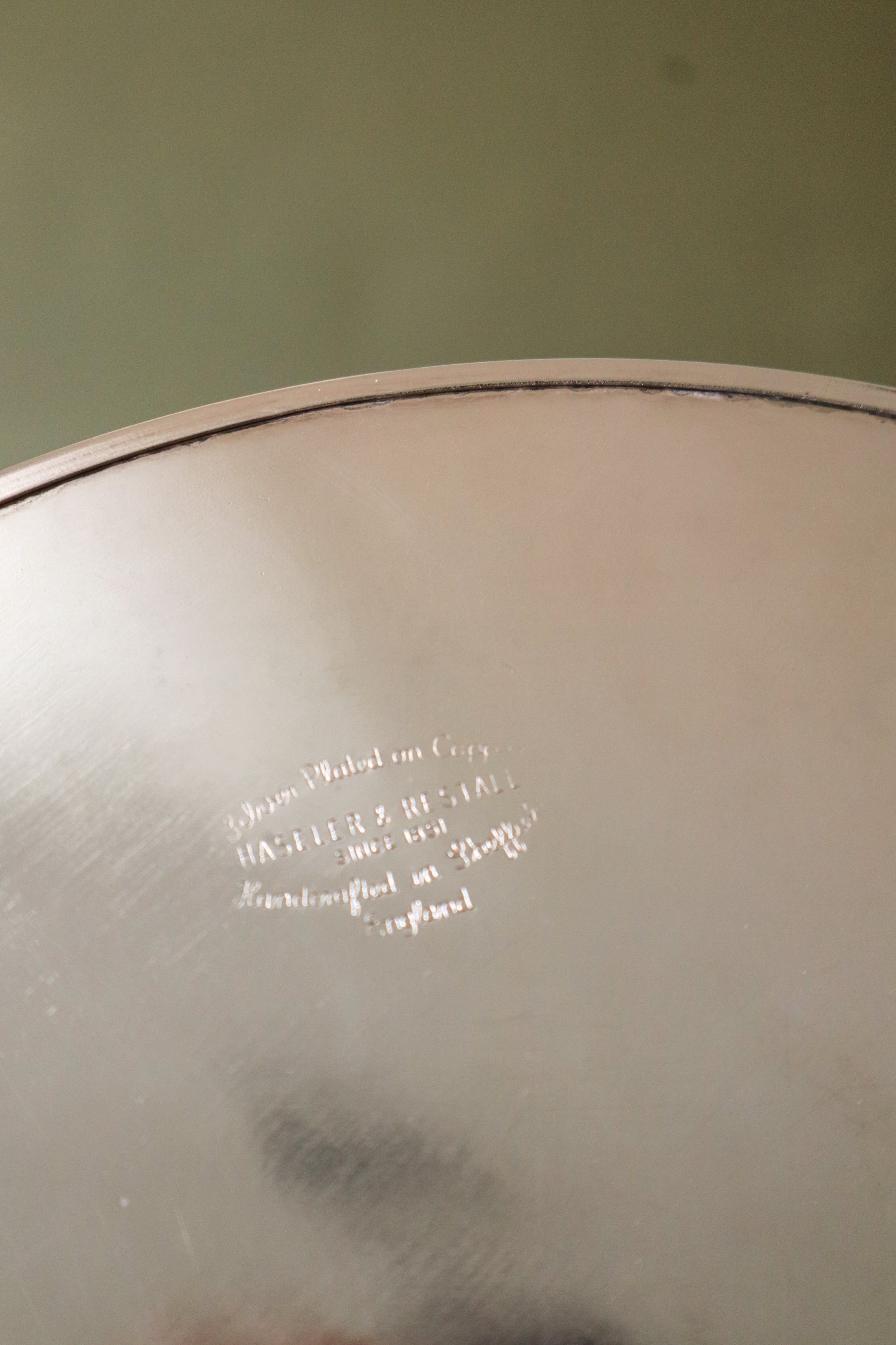 Round English Silver Plate Tray (Sheffield, England c. 1920)