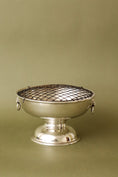 Load image into Gallery viewer, Large English Silverplate Frogger With Lion Heads
