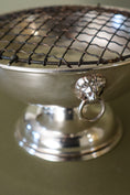 Load image into Gallery viewer, Large English Silverplate Frogger With Lion Heads
