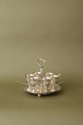 Load image into Gallery viewer, Victorian English Silver Plate Pierced SET of 6 Egg Cups + Spoons
