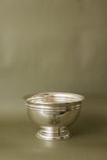 Load image into Gallery viewer, Large English Silver Plate Rose Bowl with Wire Frogger (c. 1920) | Monogrammed Front
