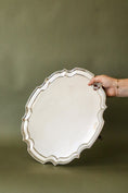 Load image into Gallery viewer, English Silver Plate Round Footed Serving Tray
