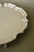 Load image into Gallery viewer, English Silver Plate Round Footed Serving Tray
