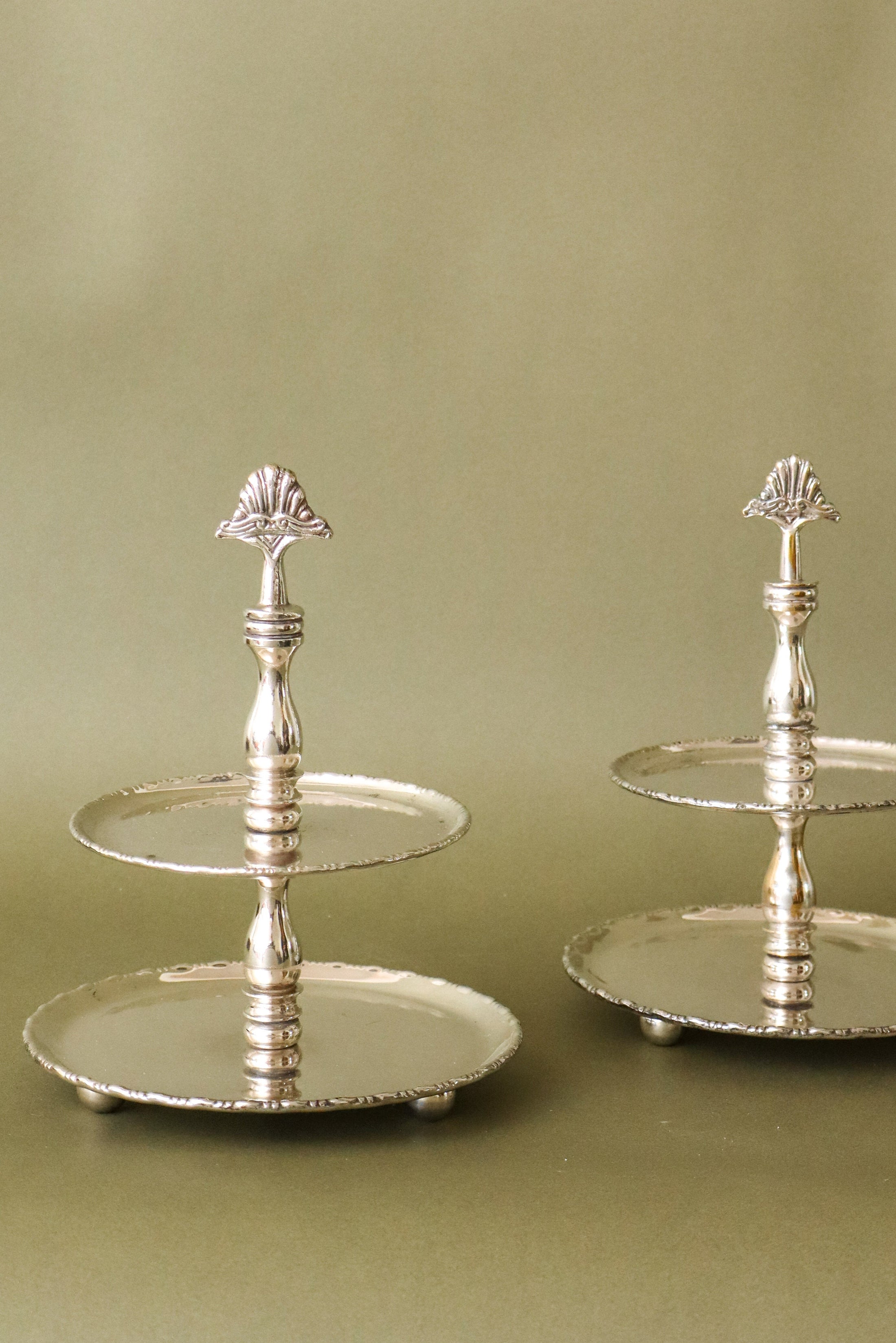 Silver Plate Two-Tier Sweets Stand (c. 1950)