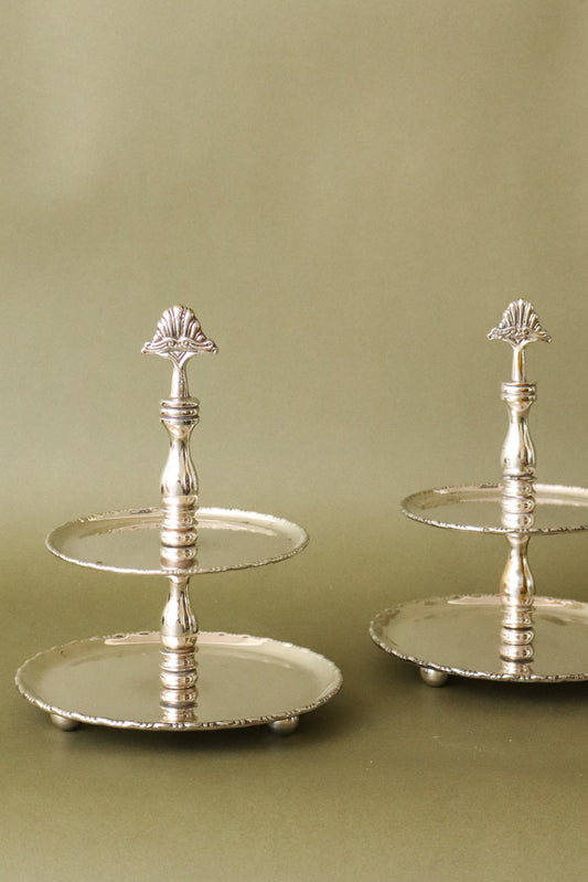 Silver Plate Two-Tier Sweets Stand (c. 1950)