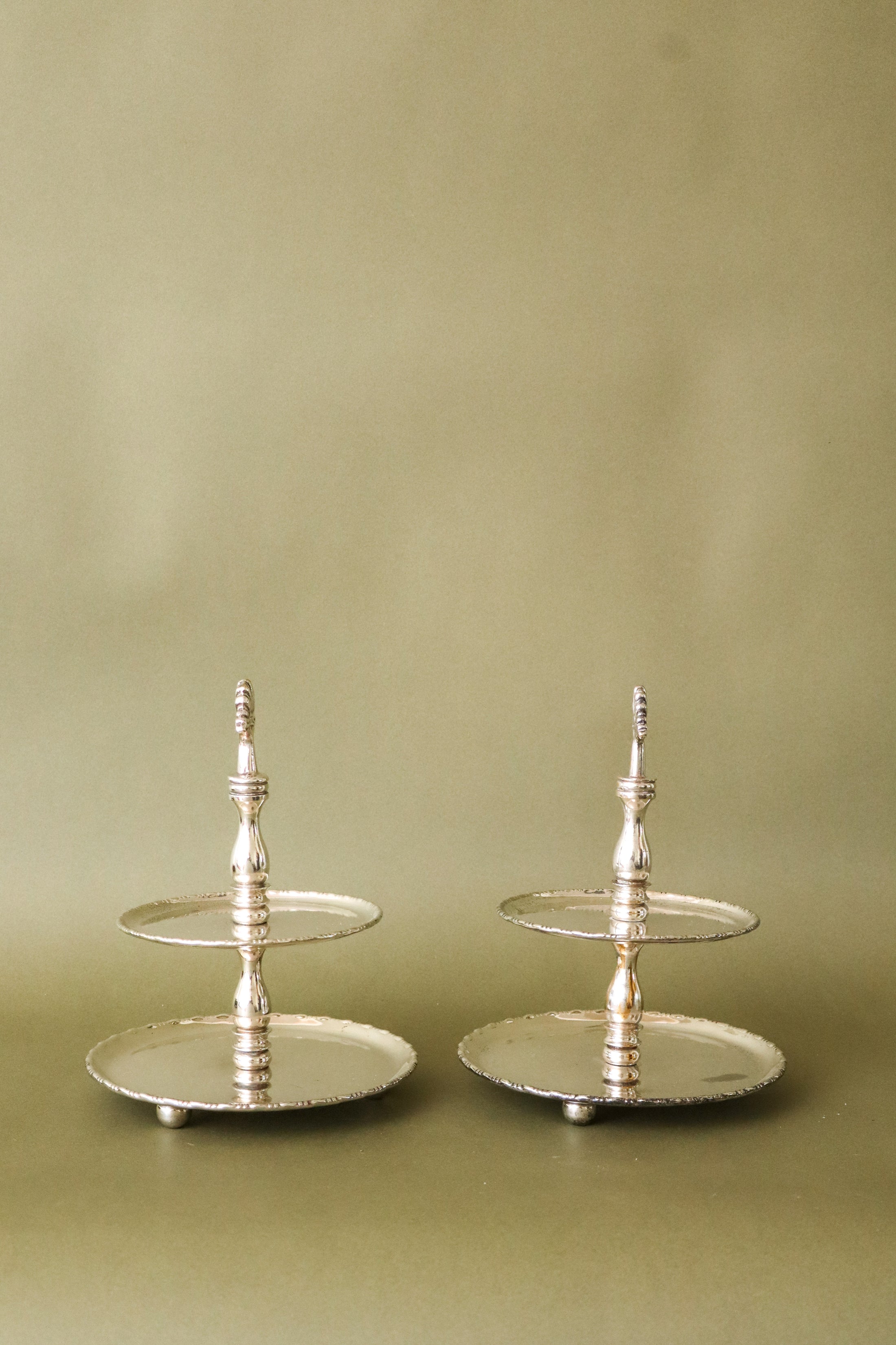 Silver Plate Two-Tier Sweets Stand (c. 1950)