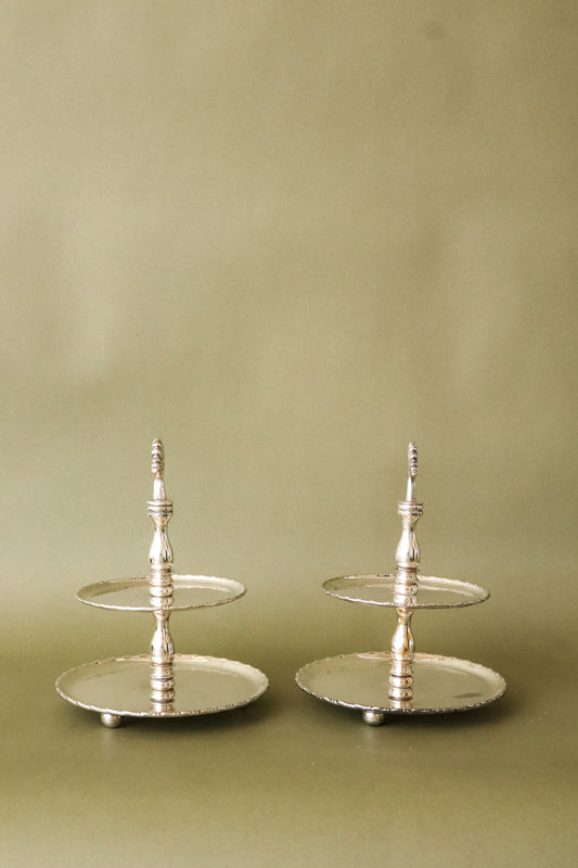Silver Plate Two-Tier Sweets Stand (c. 1950)
