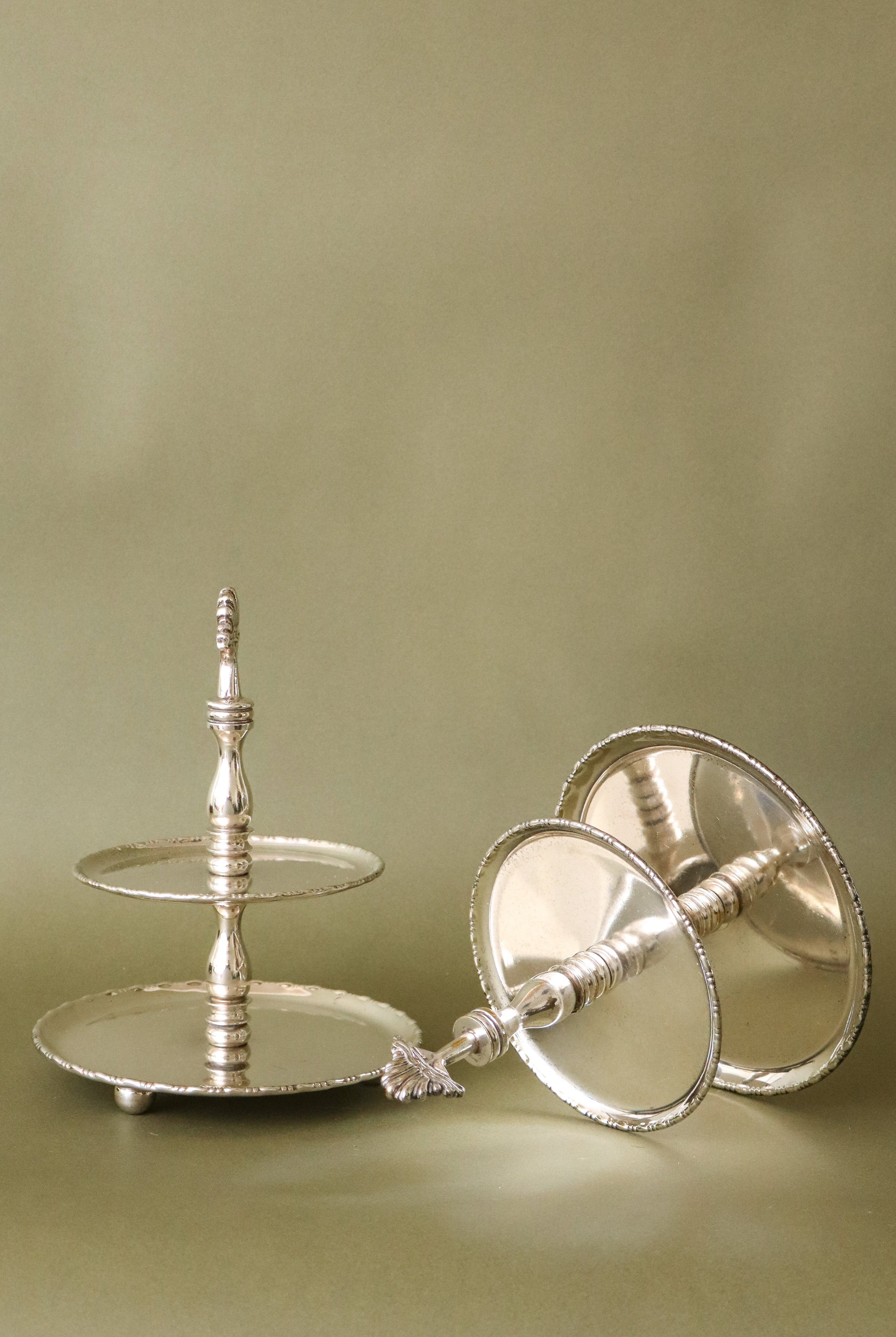 Silver Plate Two-Tier Sweets Stand (c. 1950)